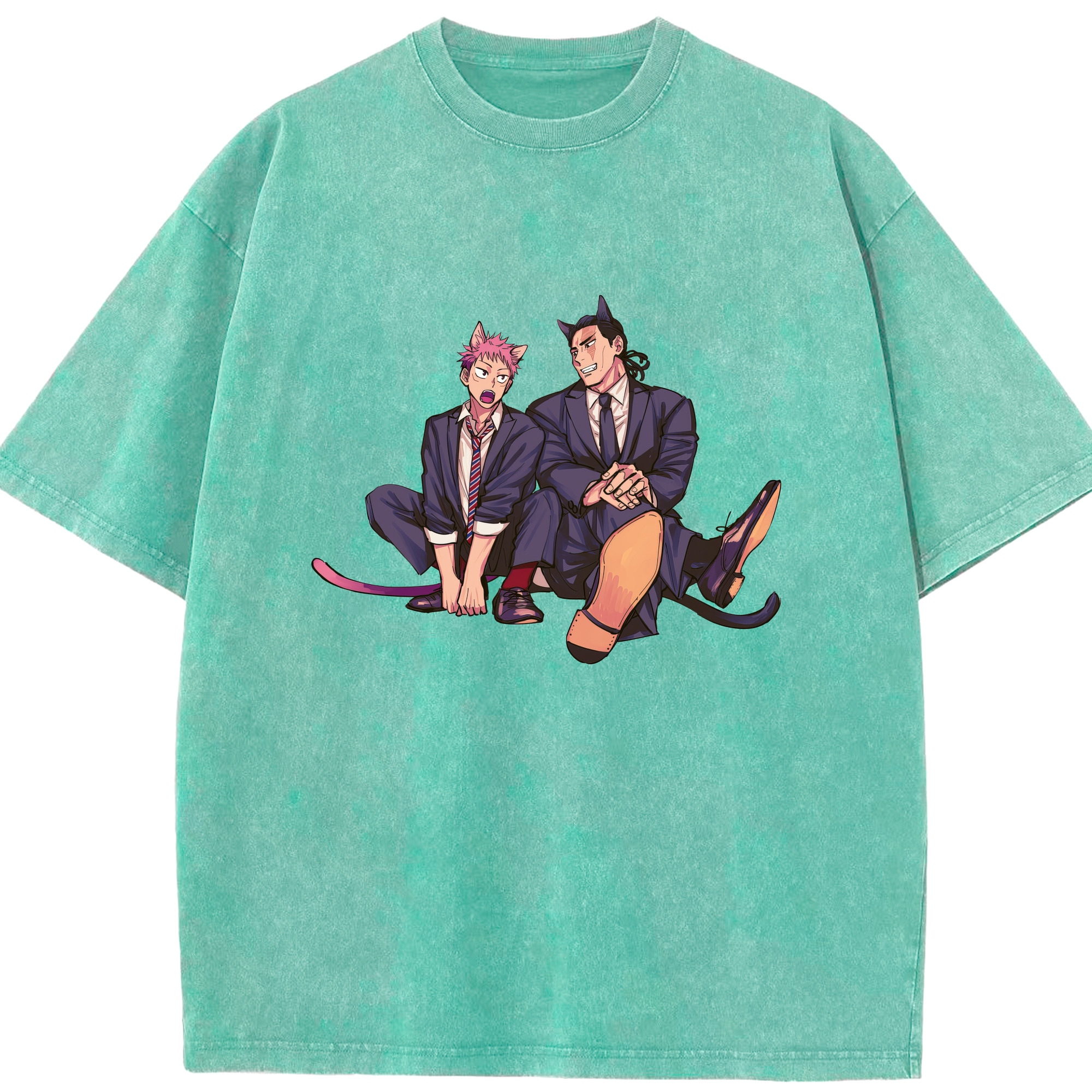 （画像用） 呪術廻戦 Jujutsu Kaisen 綿100% ヴィンテージ風 半袖Tシャツ（フロントプリント）